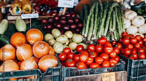 Fresh Produce Display at a Local Market