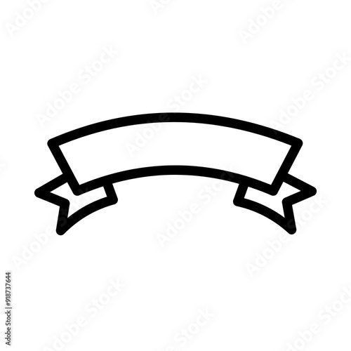 Banner icon in black and outline style