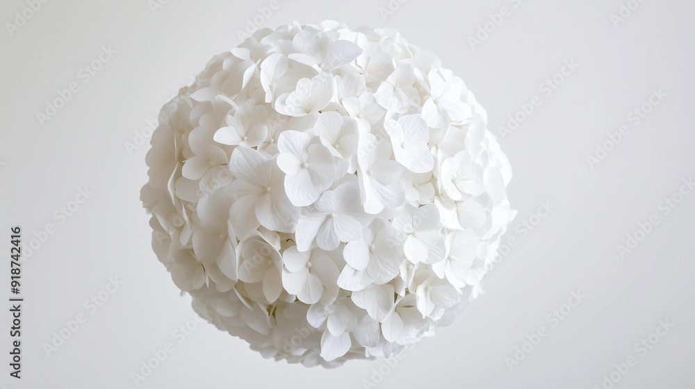 かわいい白いアジサイの花 かわいい白いアジサイの花