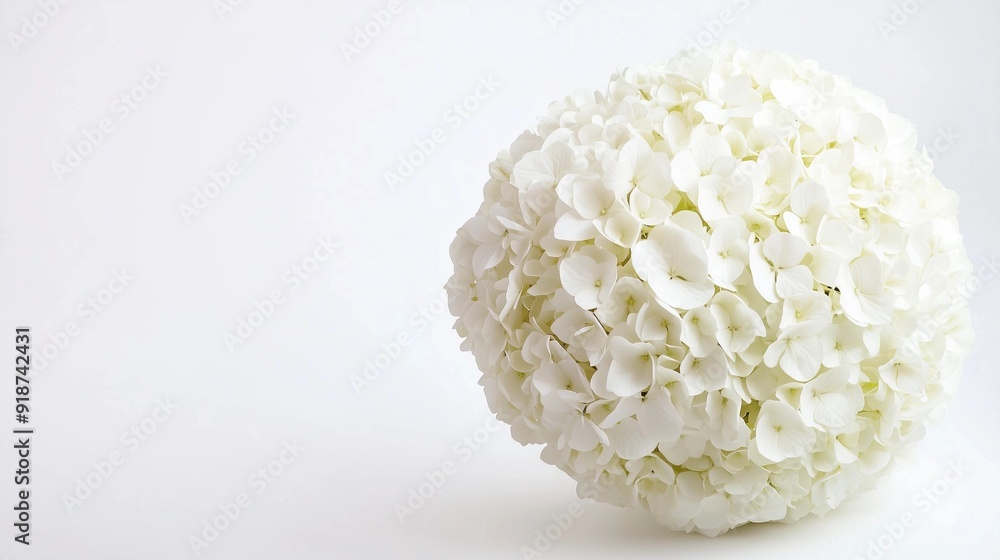かわいい白いアジサイの花 かわいい白いアジサイの花