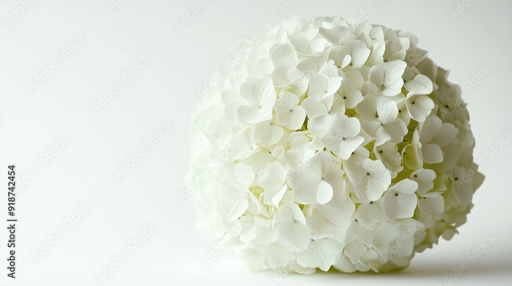 かわいい白いアジサイの花 かわいい白いアジサイの花