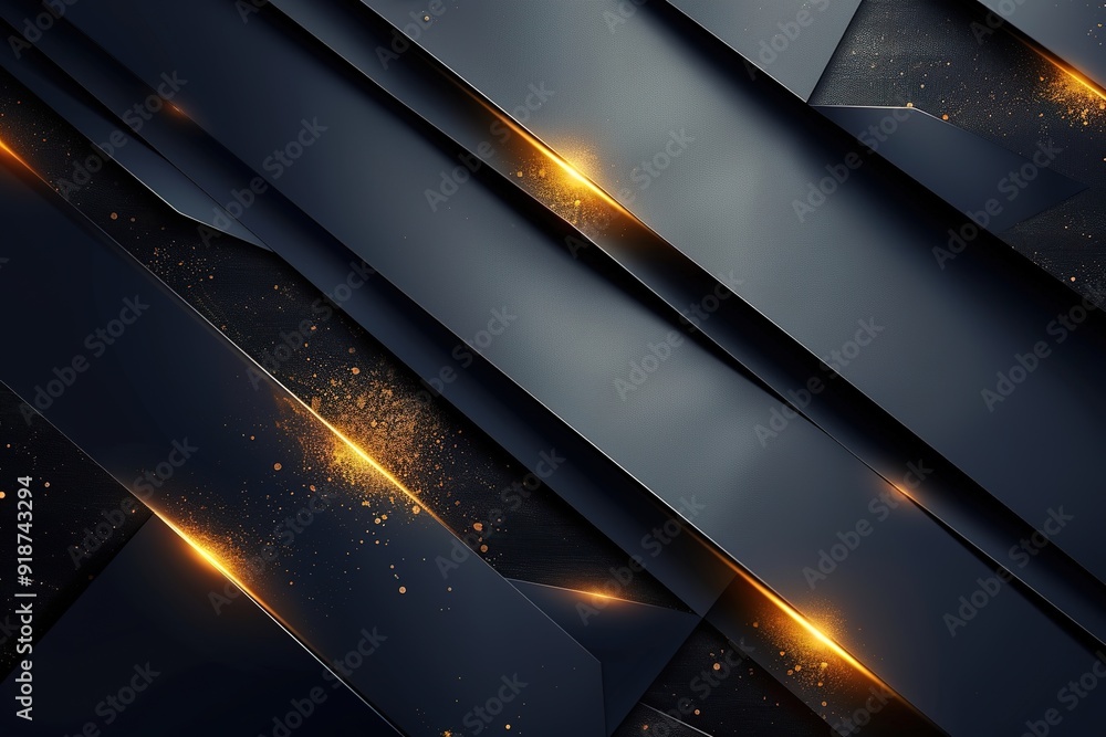 Abstract dark background with gold glitter and light. Abstract dark background with gold glitter and light.