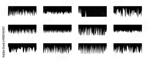 Collection of noise separator with different style. Top and bottom header for web and app.