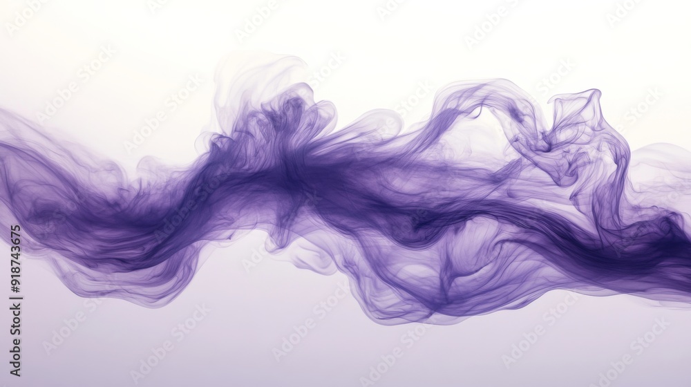 Ethereal purple waves gracefully flow over a soft white background, creating a sense of tranquility and elegance. Ethereal purple waves gracefully flow over a soft white background, creating a sense of tranquility and elegance.