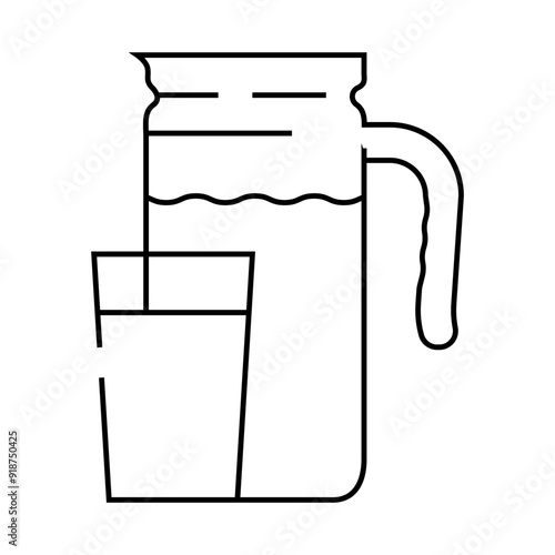 buttermilk milk product line icon vector. buttermilk milk product sign. isolated contour symbol black illustration