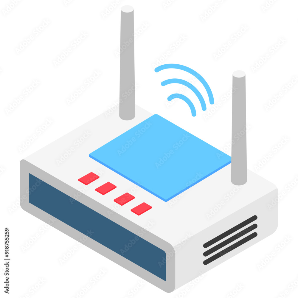 Router isometric 3d icon, related to technology, home appliances theme. use for modern concept, UI or UX kit, web and app development. Router isometric 3d icon, related to technology, home appliances theme. use for modern concept, UI or UX kit, web and app development.