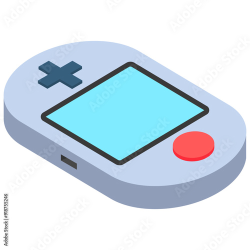 Game Console isometric 3d icon, related to technology, home appliances theme. use for modern concept, UI or UX kit, web and app development.