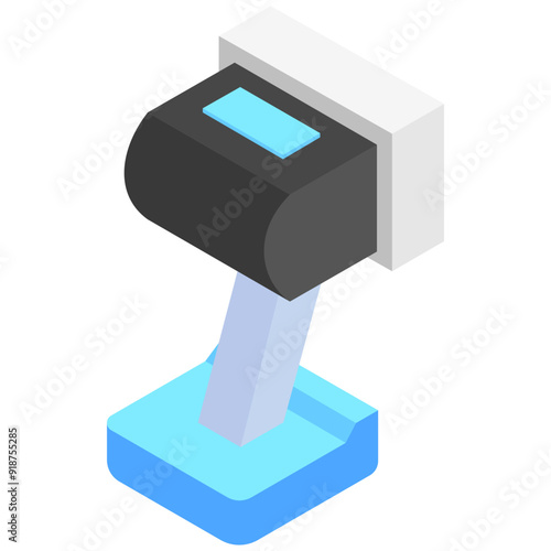 Scanner isometric 3d icon, related to technology, home appliances theme. use for modern concept, UI or UX kit, web and app development.