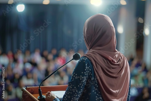 ai generative muslim woman public speaker