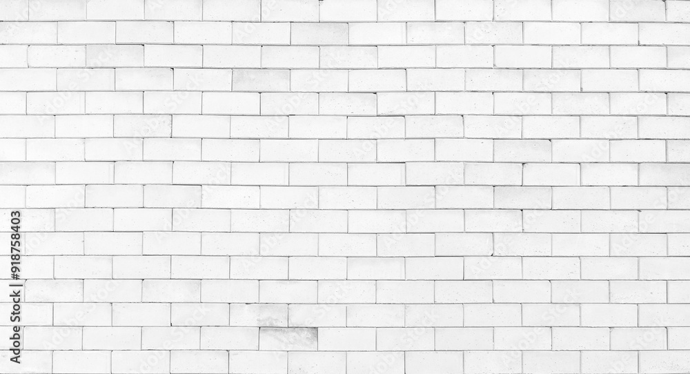 Naklejka premium white brick wall texture used as background