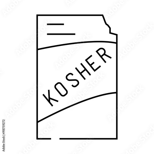 kosher salt line icon vector. kosher salt sign. isolated contour symbol black illustration