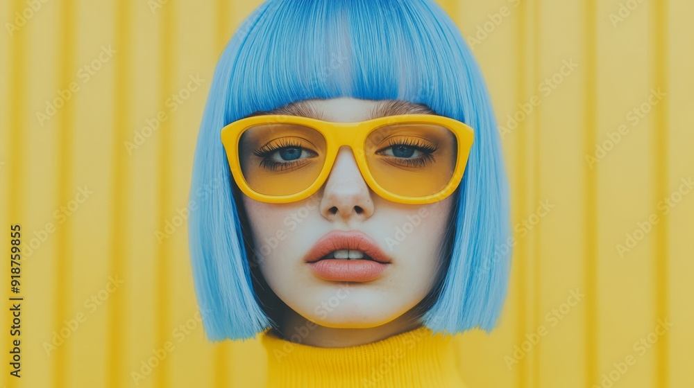 a medium shot portrait of a young woman with vibrant blue hair dressed in eclectic streetwear symbolizing creativity and individuality ideal for brands targeting youth culture and selfexpression a medium shot portrait of a young woman with vibrant blue hair dressed in eclectic streetwear symbolizing creativity and individuality ideal for brands targeting youth culture and selfexpression