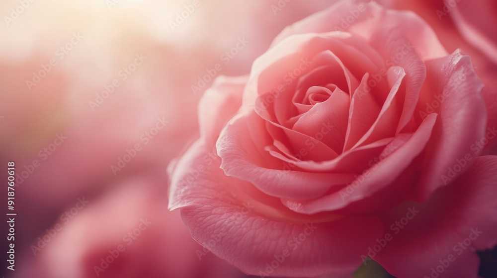 Beautiful pink rose petals arranged on a pastel pink background. Beautiful pink rose petals arranged on a pastel pink background.