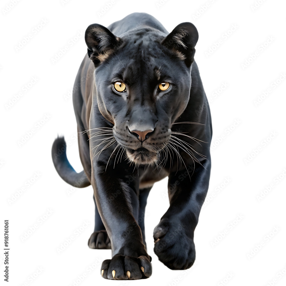 Black Panther walking isolated on transparent background Black Panther walking isolated on transparent background
