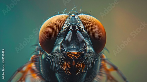 Close-Up Macro Photography of a Fly photo