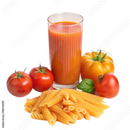 pasta and tomato juice