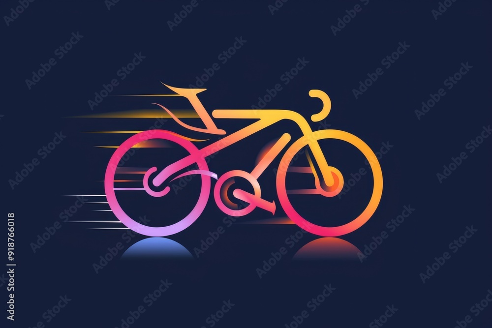 A vibrant bicycle with a blurred background A vibrant bicycle with a blurred background