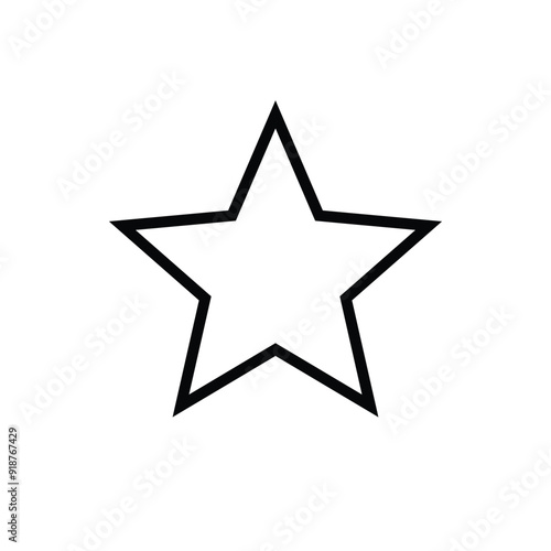star Icon tool Flat Style outline