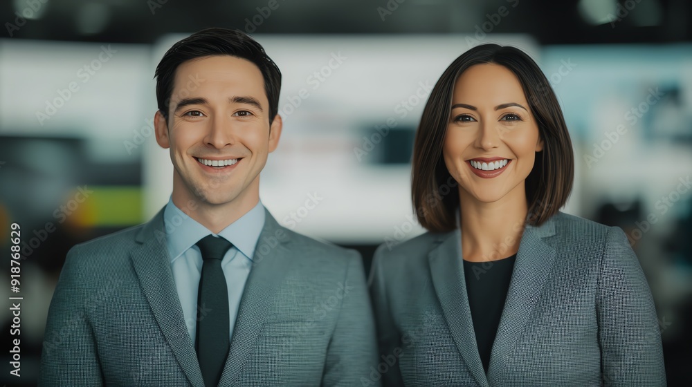 Morning news broadcast with cheerful anchors, Monday morning, staying informed Morning news broadcast with cheerful anchors, Monday morning, staying informed
