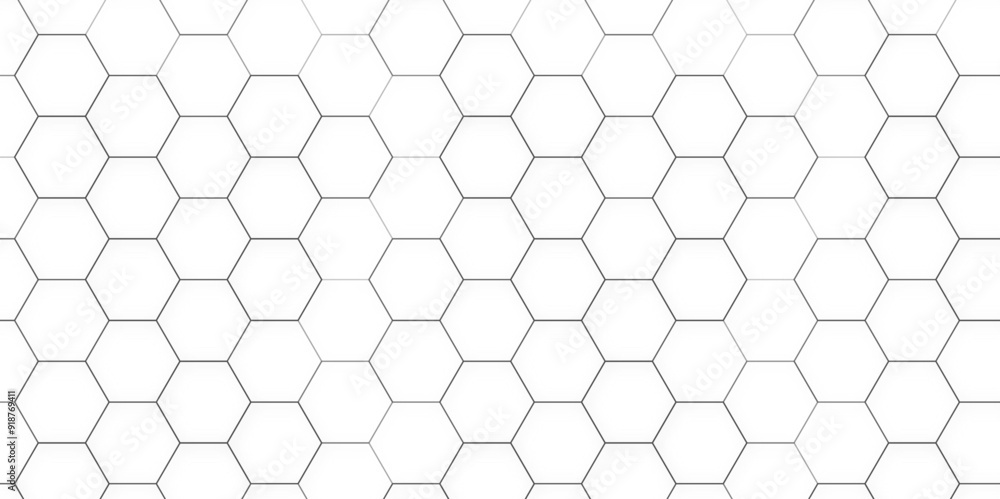Fototapeta premium Concept abstract hexagon background. Technology white background. Vector illustration