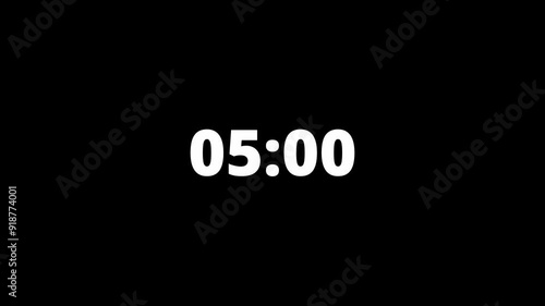 Count forward video from 0 second to 59 second timer