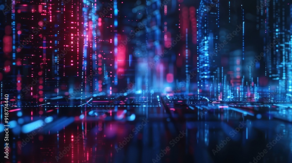 Abstract Digital Cityscape Abstract Digital Cityscape