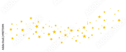 Yellow stars on transparent background
