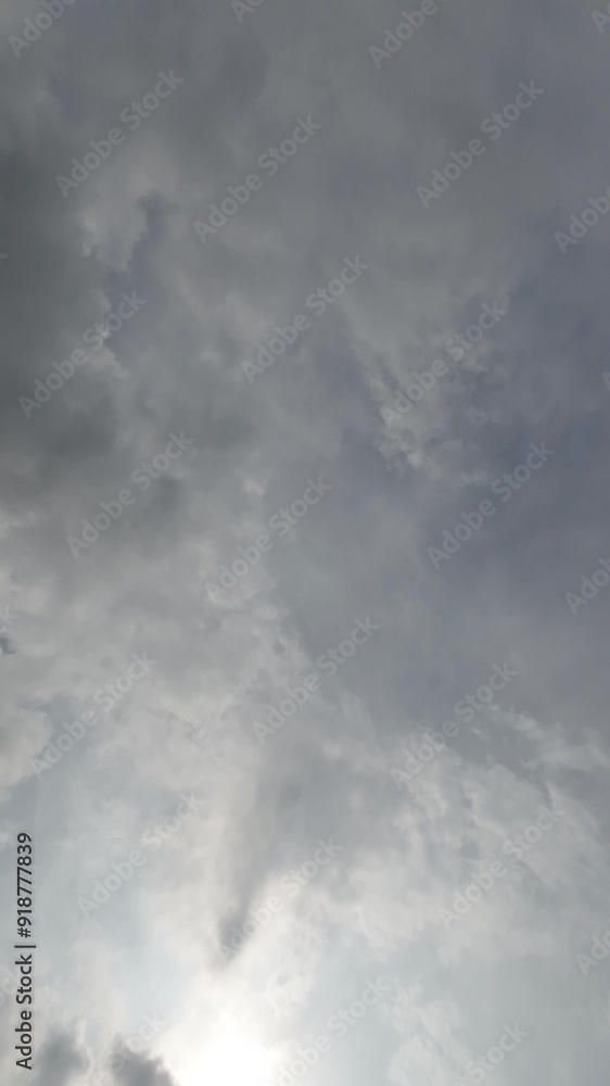 Gray Storm Clouds Move Across The Sky Timelapse Vertical Video Gray Storm Clouds Move Across The Sky Timelapse Vertical Video