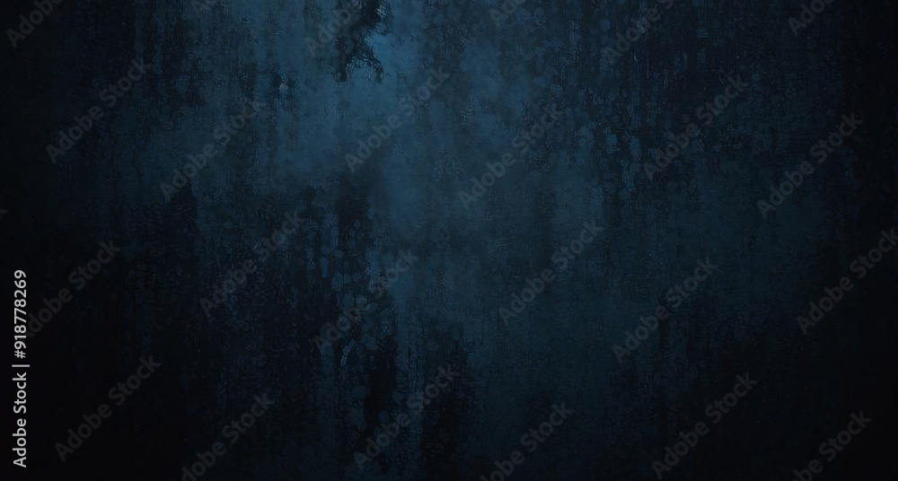 Fototapeta premium Black dark azure cobalt sapphire blue abstract background. Color gradient. Geometric shape. Wave, wavy curved line. Rough grunge grain noise. Light neon metallic shine shimmer bright. Design.