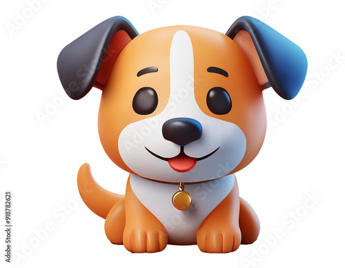 Adorable 3D Cute Dog Character Design