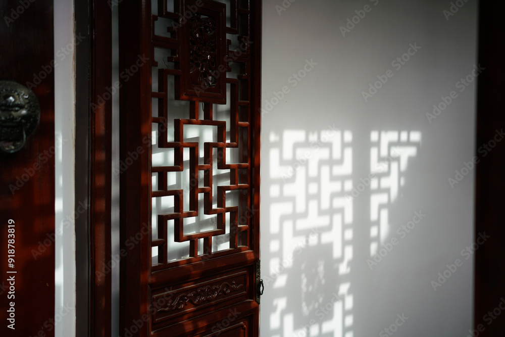interior of a chinese house with shadows interior of a chinese house with shadows