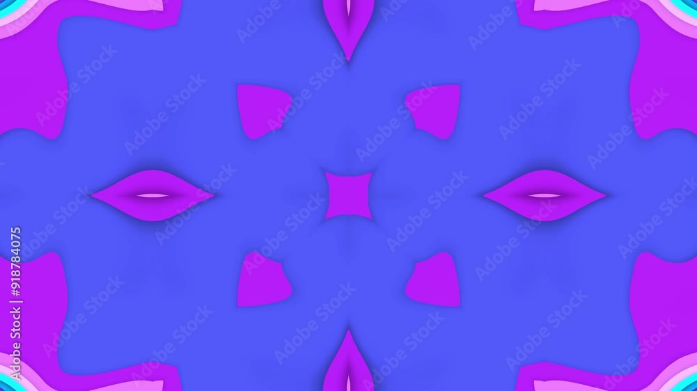 Abstract symmetrical composition. Looped bg for show or events.