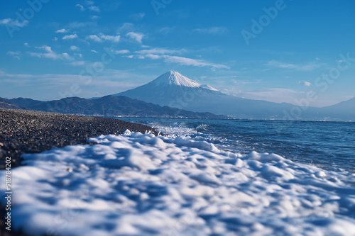 世界遺産 三保の松原から望む富士山