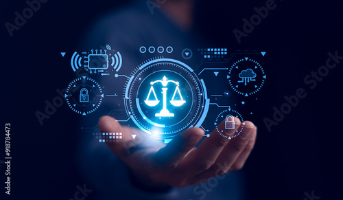 Obraz na plátně AI ethics or AI Law concept