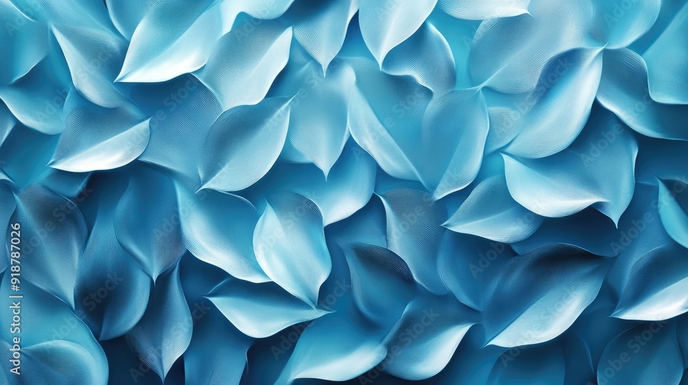 Abstract Blue Pattern of Intertwined Wavy Shapes Abstract Blue Pattern of Intertwined Wavy Shapes