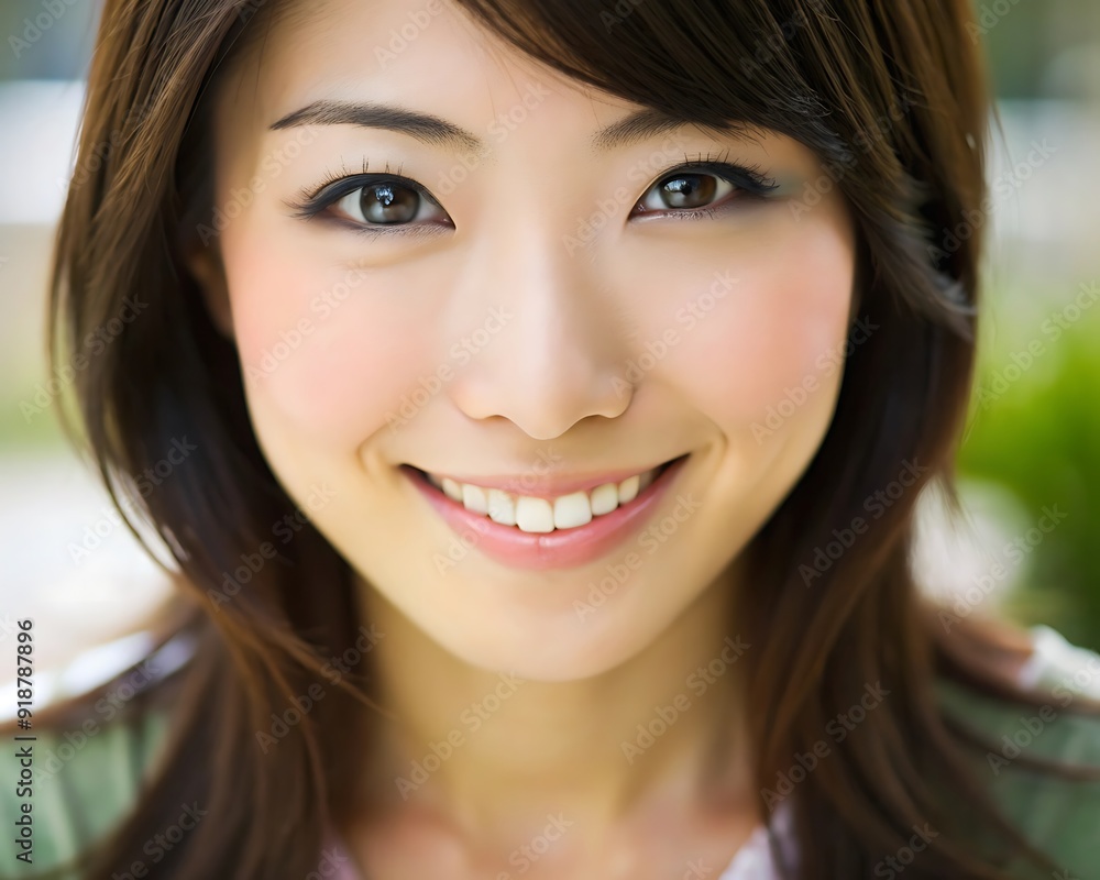 Happy Young Woman Smiling. Happy Young Woman Smiling.