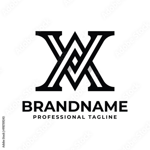 Letters AV Monogram Logo, suitable for any business with AV or VA initials
