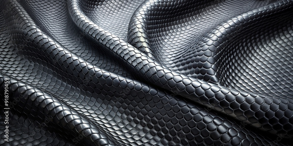 Sleek black fabric with a realistic snake skin texture design , fashion, exotic, luxury, elegant, reptile, wild, texture Sleek black fabric with a realistic snake skin texture design , fashion, exotic, luxury, elegant, reptile, wild, texture
