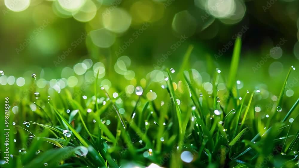Dew on Fresh Green Grass Dew on Fresh Green Grass
