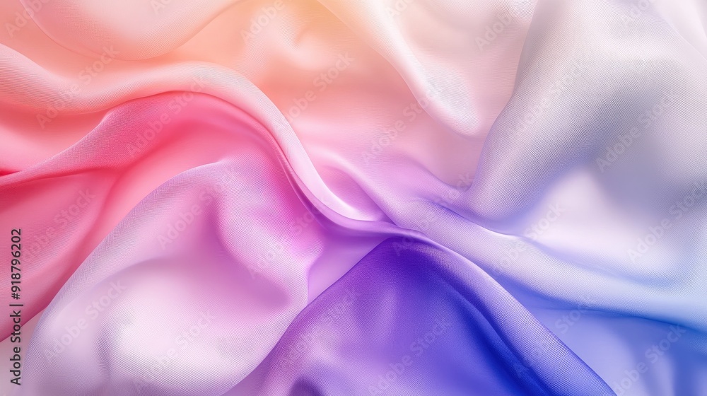 Fototapeta premium Abstract Background with 3D Wave Gradient Silk Fabric