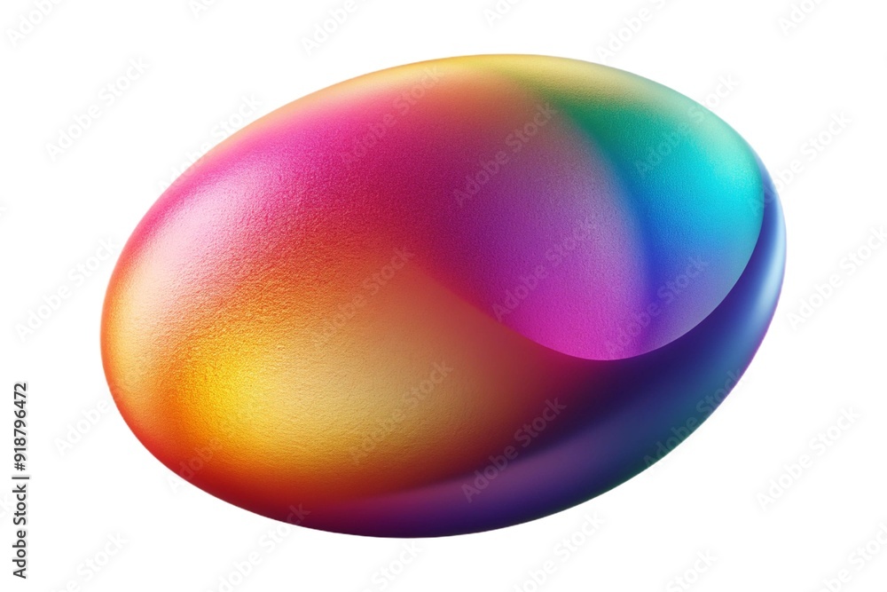 3D abstract sphere with a vibrant gradient metallic finish 3D abstract sphere with a vibrant gradient metallic finish