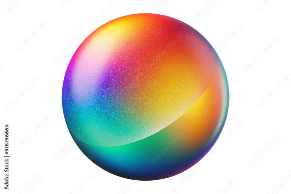 3D abstract sphere with a vibrant gradient metallic finish 3D abstract sphere with a vibrant gradient metallic finish