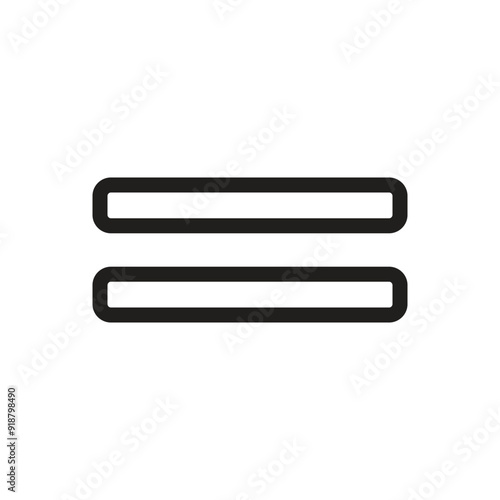 Equal Symbol Icon - Line