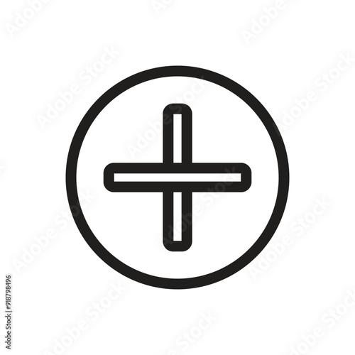 Plus Symbol Icon - Line