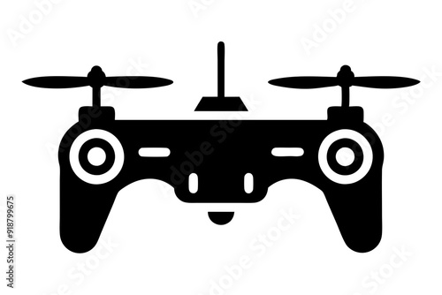 Drone Controller icon silhouette vector art Illustration