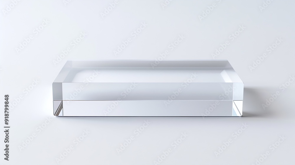 blank acrylic block isolated on white background : Generative AI blank acrylic block isolated on white background : Generative AI