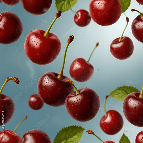 seamless pattern with cherries