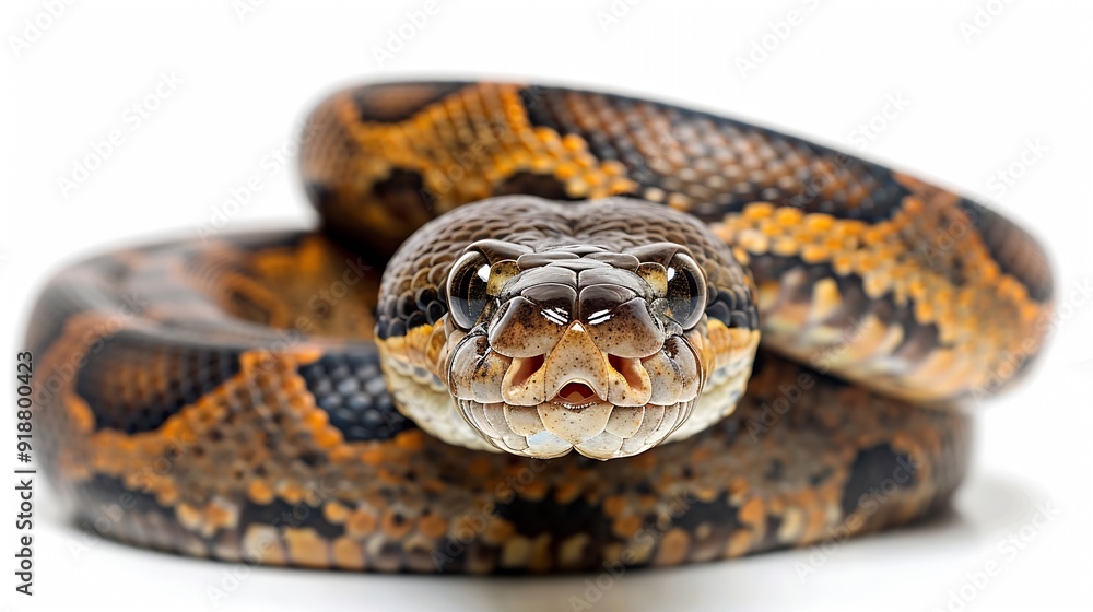Isolated of Boa constrictor snake on white background with Clipping Path Malayopython reticulatus : Generative AI Isolated of Boa constrictor snake on white background with Clipping Path Malayopython reticulatus : Generative AI