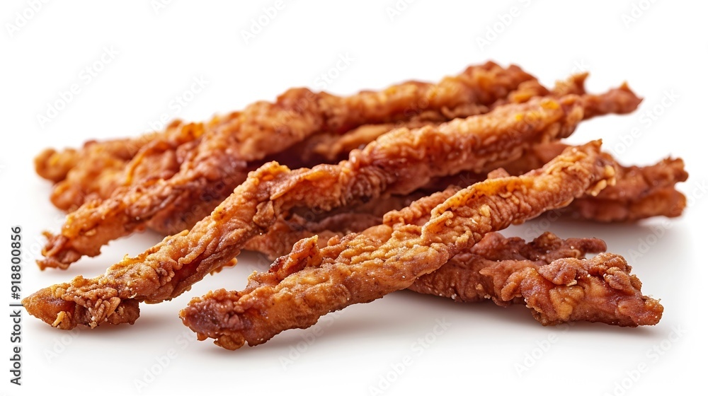 Isolated crispy fried fhicken strips : Generative AI Isolated crispy fried fhicken strips : Generative AI