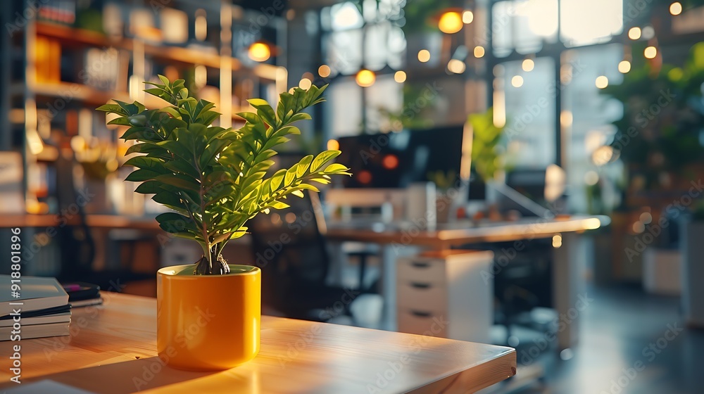 Modern open plan office workspace : Generative AI Modern open plan office workspace : Generative AI